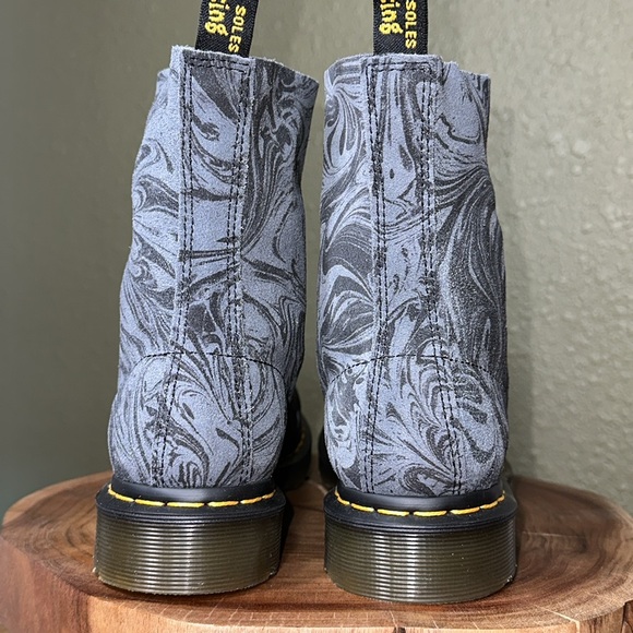 DR. MARTENS 1460 Pascal Marbled Suede Lace Up Boots - Picture 9 of 16